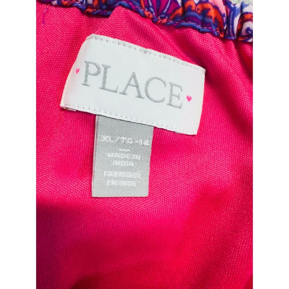 The Children's Place Girls XL 14 Pink Purple Paisley Dress Handkerchief Flowy - Picture 10 of 12
